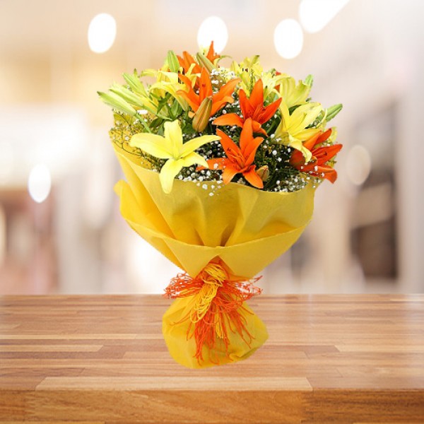 Yellow & Orange Lilies